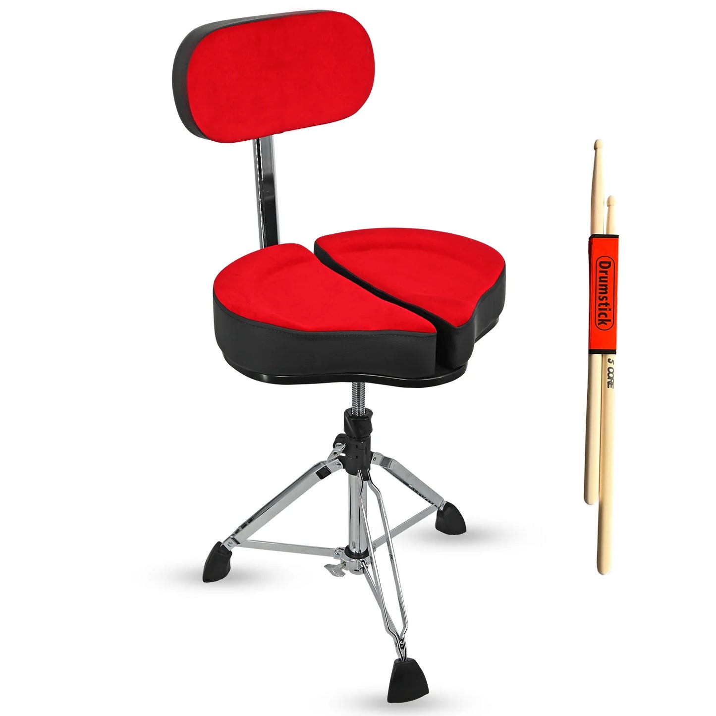 5Core Drum Throne Padded Guitar Stool Backrest Drummer Seat for Adults & Kids