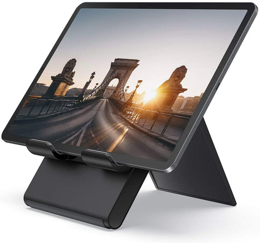 Adjustable Tablet Stand Holder - Foldable Desktop Stand Charging Dock for Desk Compatible with Ipad Air Mini Pro 9.7,12.9, Phone 12 Mini 11 XS Max XR X plus S10 S9 S8 Smartphones (4-13”)